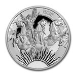 1 Pound Pfund Goddesses - Eos and the Horses St. Helena 1 oz Silber 2023
