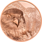 250 Togrog Mongolian Falcon - Falke - High Relief Mongolei 50 Gramm Kupfer Prooflike 2023