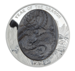 25 $ Dollar Lunar Dragon - Drache Mother of Pearl - Perlmutt Solomon Islands 5 oz Silber PP 2024