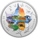 50 $ Dollar Canadian Collage - Four Seasons Kanada 3 oz Silber PP 2023 **