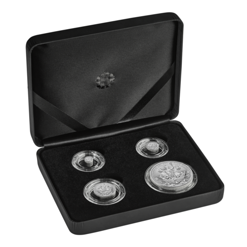 Britannia Four Coin Silver Fractional Reverse Proof Set Grossbritannien UK Silber 2023 **