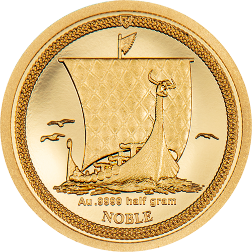 1 /64 Noble - Wikingerschiff Isle of Man 0,5 Gramm Gold PP 2023