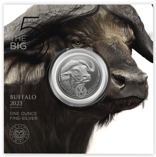5 Rand BIG FIVE II - Buffalo - Büffel Südafrika South Africa 1 oz Silber BU 2023 **