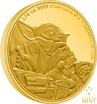 25 $ Dollar Star Wars™ - Mandalorian™ Grogu™ Baby Yoda Niue Island 1/4 oz Gold PP 2022