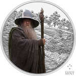 2 Dollar THE LORD OF THE RINGS™ Herr der Ringe™ Gandalf the Grey Niue Island 1 oz Silber PP 2021
