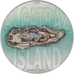 20 $ Dollar Famous Islands - Alcatraz Island Ultra High Relief Cook Islands 3 oz Silber PP 2023 **