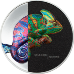 5 $ Dollar Eclectic Nature –  Chameleon - Chamäleon Cook Islands 1 oz Silber PP 2023 **