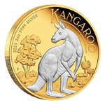 2 $ Dollar Känguru Kangaroo Reverse Gilded Australien 2 oz Silber 2023 **