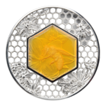 5 $ Dollar Filigree Honeybee Honigbiene Hologramm Solomon Islands 2 oz Silber Prooflike 2023