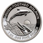 5 $ Dollar Dolphin Series Rough-Toothed Dolphin High Relief Proof Australien 1 oz Silber PP 2023 **