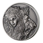 2 Pound Pfund Una and the Lion - Ultra High Relief St. Helena 2 oz Silber Antique Finish 2024
