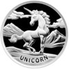 50 Cents Asian Mythical Creatures - Unicorn - Einhorn Fiji 1 oz Silber BU 2023 **