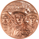 1 Dollar Wild West - Wilder Westen Cook Islands 50 Gramm Kupfer 2024
