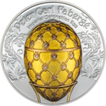1000 Togrog Peter Carl Fabergé  Imperial Coronation Egg High Relief Mongolei 2 oz Silber PP 2024 **