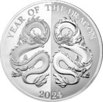 5 $ Dollar Mirror Lunar Dragon - Drache Tokelau 1 oz Silber PP 2024
