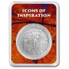 2 $ Dollar Icons of Inspiration - Johannes Gutenberg Niue Island 1 oz Silber BU im Blister 2024