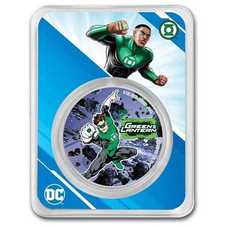 5 $ Dollar DC Comics™ - Green Lantern™ Colorized Samoa Coincard 1 oz Silber Farbe 2023 **